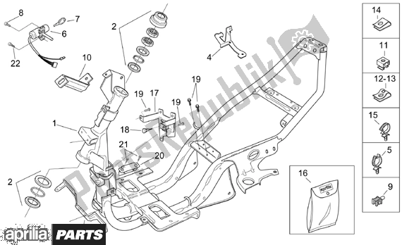 Wszystkie części do Frame Aprilia SR Ditech Euro 2 554 50 2002 - 2003