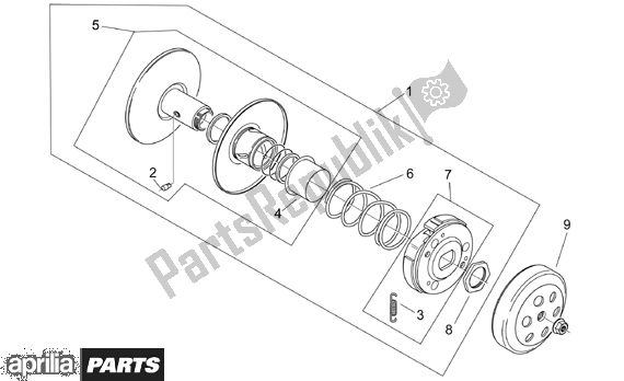 Tutte le parti per il Hong Kong Frizione del Aprilia SR Ditech Euro 2 554 50 2002 - 2003