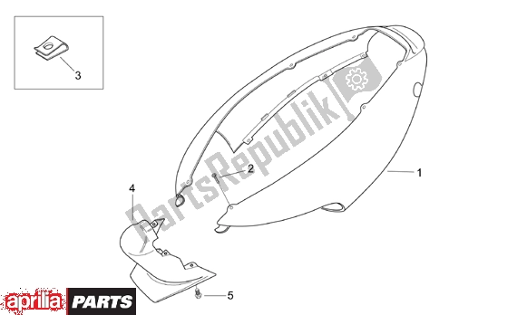 All parts for the Rear Body I of the Aprilia SR Ditech Euro 2 554 50 2002 - 2003