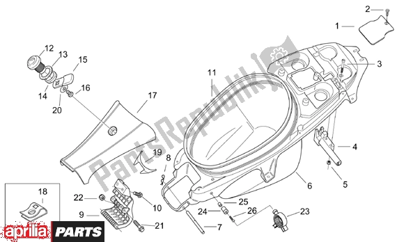 Todas las partes para Rear Body Ii de Aprilia SR Ditech Euro 2 554 50 2002 - 2003