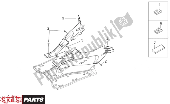 Todas as partes de Central Body I do Aprilia SR H2O Ditech Carburatore 553 50 2000 - 2003