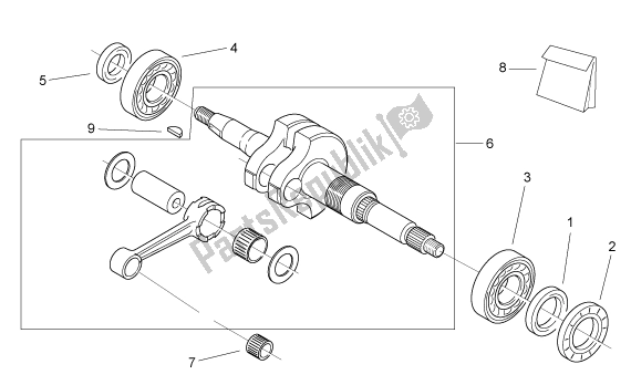 Tutte le parti per il Drive Shaft del Aprilia SR H2O Ditech Carburatore 553 50 2000 - 2003