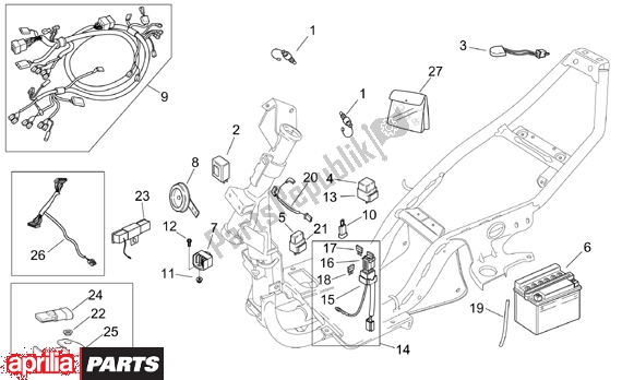 Alle Teile für das Electrical System des Aprilia SR H2O Ditech Carburatore 553 50 2000 - 2003