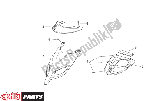 All parts for the Front Body Ii of the Aprilia SR H2O Ditech Carburatore 553 50 2000 - 2003