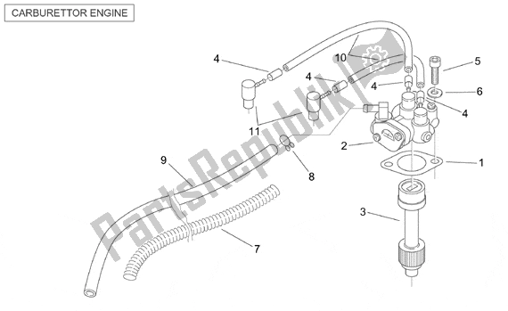 Todas las partes para Oil Pump (carburettor) de Aprilia SR H2O Ditech Carburatore 553 50 2000 - 2003