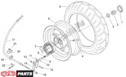 Rear wheel drum brake