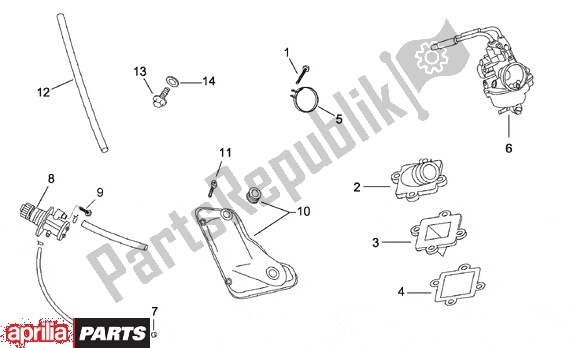 All parts for the Carburateur Oliepomp of the Aprilia SR Viper Liquid Cooled 511 50 1994 - 1996