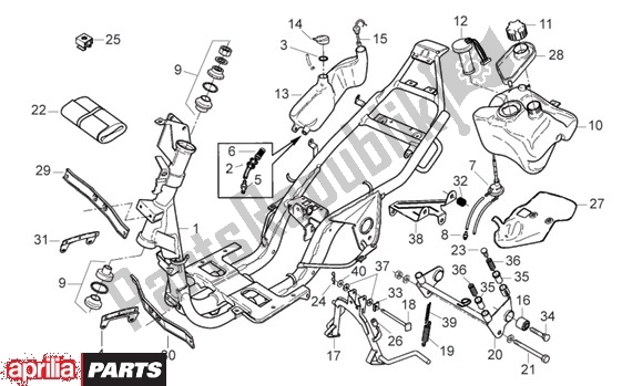 Wszystkie części do Frame Aprilia SR Viper Liquid Cooled 511 50 1994 - 1996