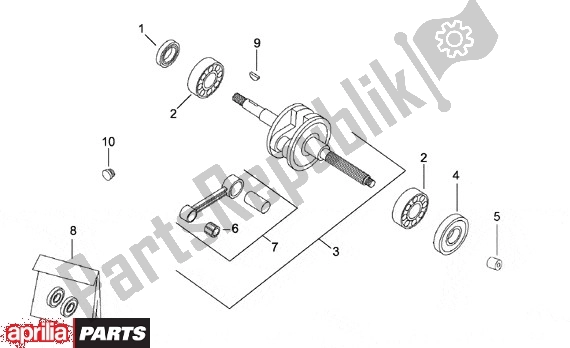 Wszystkie części do Wa? Korbowy Aprilia SR Viper Liquid Cooled 511 50 1994 - 1996