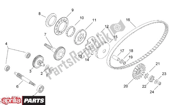 Todas as partes de Primaire Poelie do Aprilia SR Viper Liquid Cooled 511 50 1994 - 1996