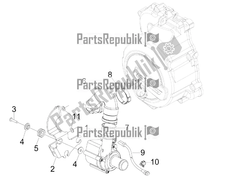 Todas as partes de Bomba De Refrigeração do Aprilia SR MAX 125 2016