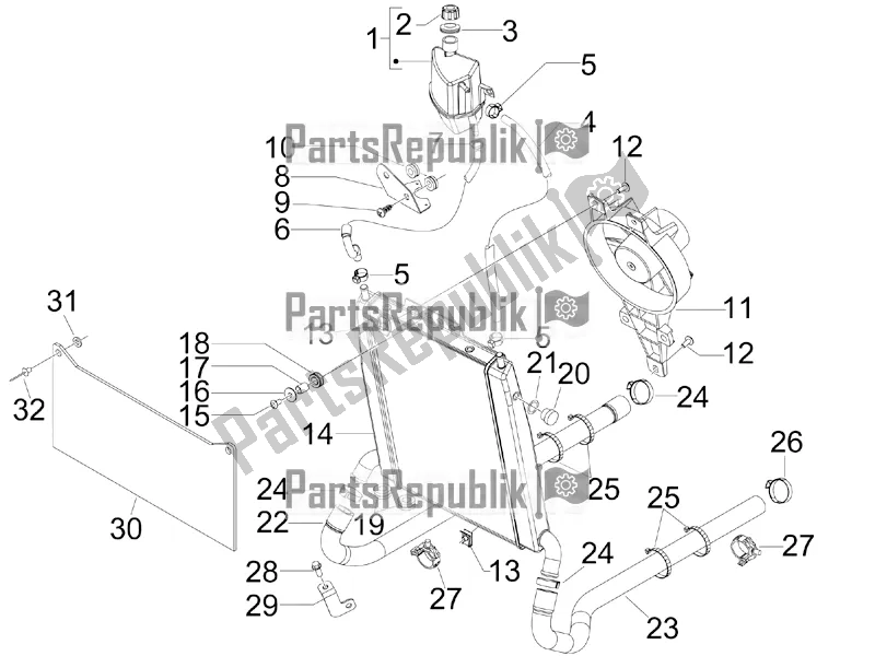 Toutes les pièces pour le Système De Refroidissement du Aprilia SR MAX 125 2016