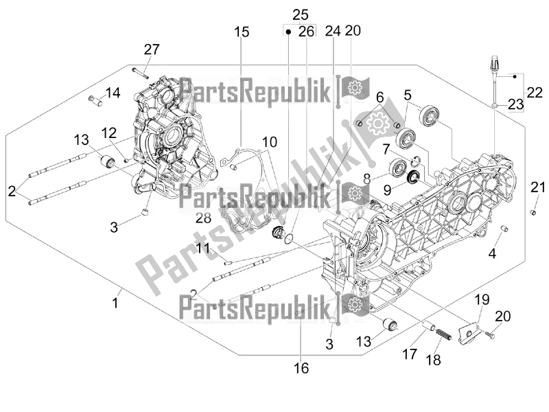 Toutes les pièces pour le Carter du Aprilia SR MAX 125 2016