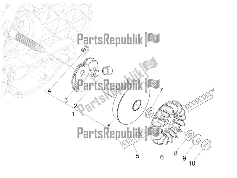 Toutes les pièces pour le Poulie Motrice du Aprilia SR MAX 125 2016