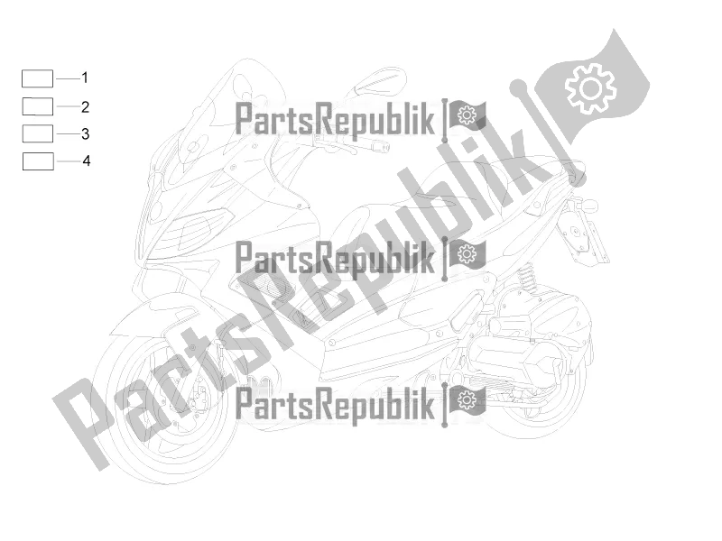 Alle onderdelen voor de Borden - Emblemen van de Aprilia SR MAX 125 2016