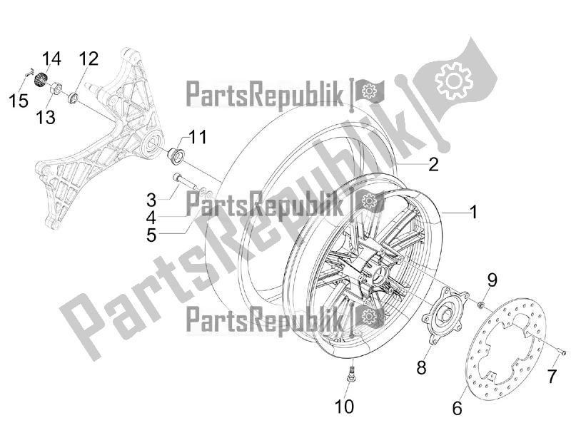 Toutes les pièces pour le Roue Arrière du Aprilia SR MAX 125 2016