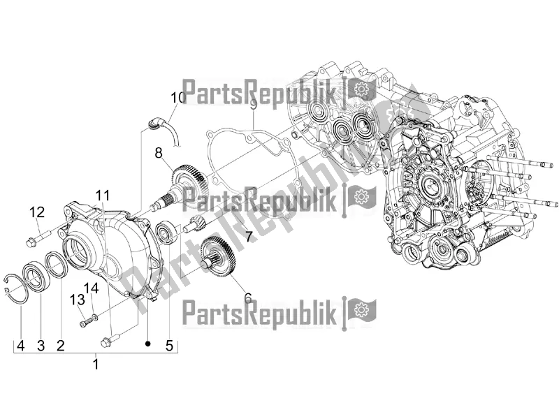 Toutes les pièces pour le Unité De Réduction du Aprilia SR MAX 125 2016