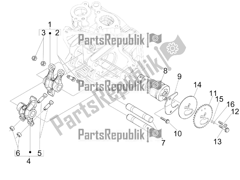 Toutes les pièces pour le Leviers à Bascule Support Unité du Aprilia SR MAX 125 2016