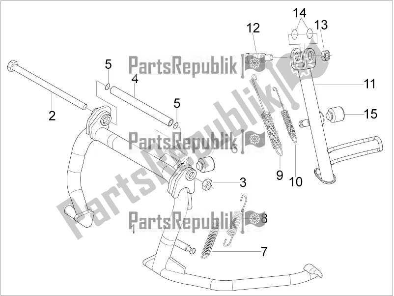 All parts for the Stand/s of the Aprilia SR MAX 125 2016