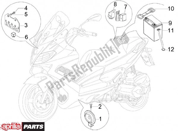 Wszystkie części do Accumulator Aprilia SR MAX 80 125 2011