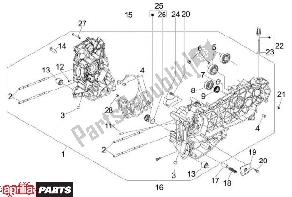 Todas las partes para Carter Motor de Aprilia SR MAX 80 125 2011