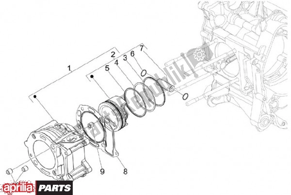 Wszystkie części do Cylinder Aprilia SR MAX 80 125 2011