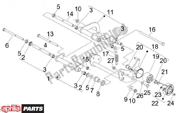 Todas las partes para Drijfstangetje de Aprilia SR MAX 80 125 2011