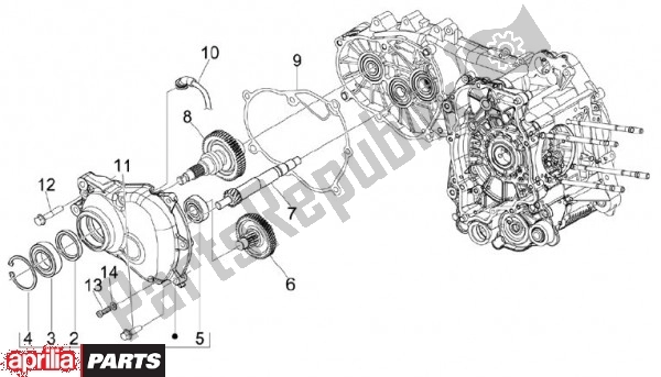 All parts for the Drijfwerk of the Aprilia SR MAX 80 125 2011
