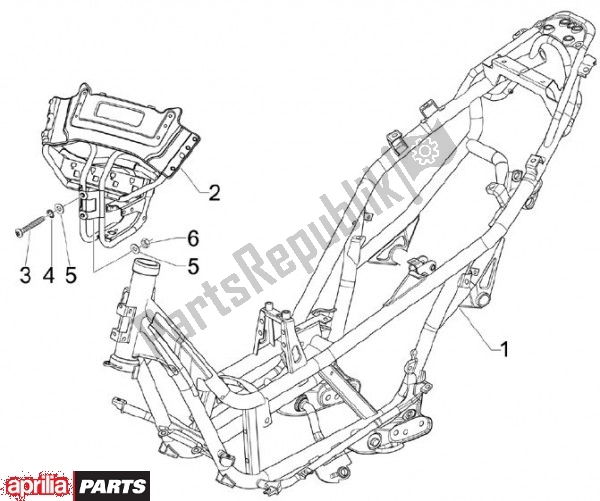 Todas las partes para Frame de Aprilia SR MAX 80 125 2011