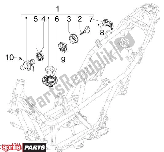 All parts for the Kit Sloten of the Aprilia SR MAX 80 125 2011