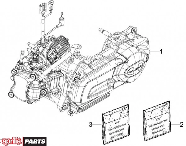 All parts for the Engine of the Aprilia SR MAX 80 125 2011