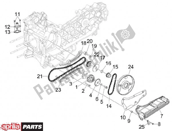 Tutte le parti per il Pompa Dell'olio del Aprilia SR MAX 80 125 2011