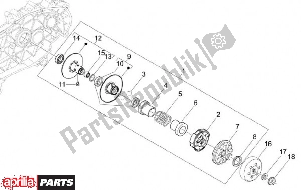 Toutes les pièces pour le Secundaire Poelie du Aprilia SR MAX 80 125 2011