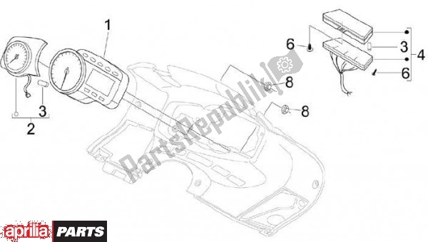 Alle onderdelen voor de Snelheidsmeter van de Aprilia SR MAX 80 125 2011