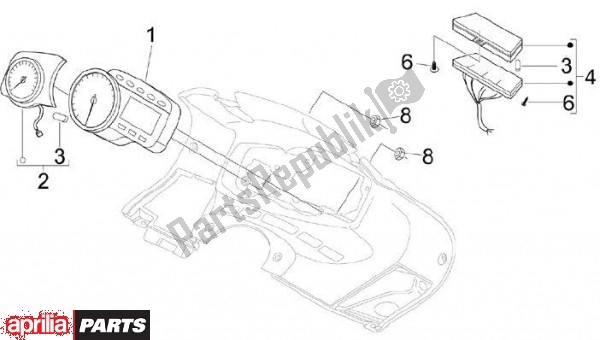 Alle Teile für das Tachometer des Aprilia SR MAX 80 125 2011