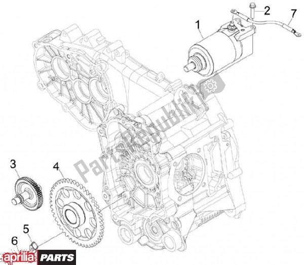 All parts for the Starter of the Aprilia SR MAX 80 125 2011