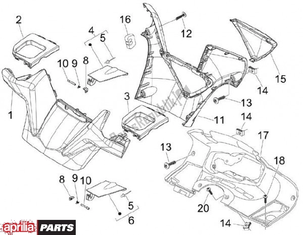 Todas as partes de Stuurkappen do Aprilia SR MAX 80 125 2011