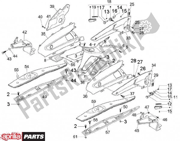 Toutes les pièces pour le Vlak Voetensteun du Aprilia SR MAX 80 125 2011