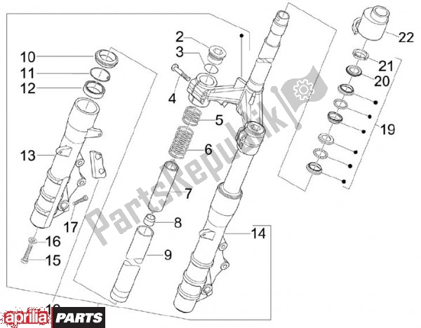 Todas las partes para Tenedor Frontal de Aprilia SR MAX 80 125 2011