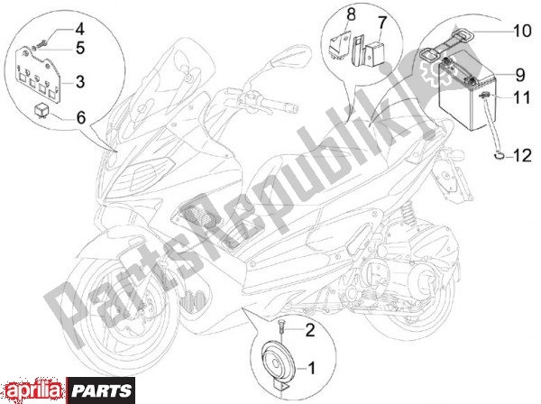 Tutte le parti per il Accumulator del Aprilia SR MAX 79 300 2011