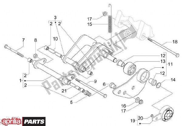 All parts for the Drijfstangetje of the Aprilia SR MAX 79 300 2011