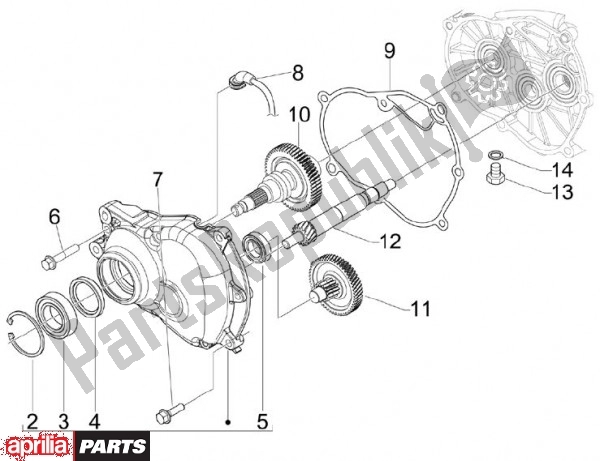 All parts for the Drijfwerk of the Aprilia SR MAX 79 300 2011