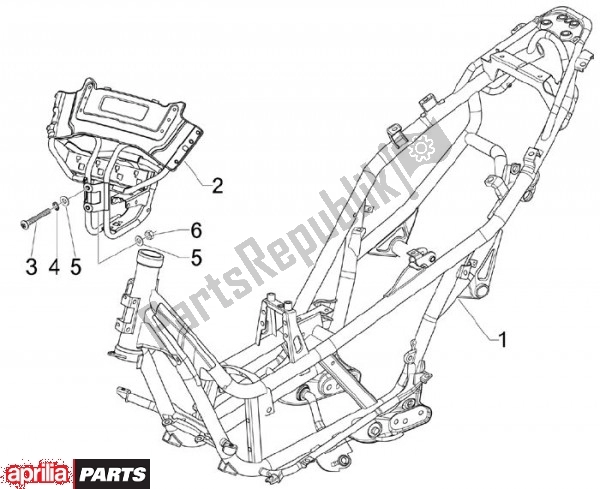 All parts for the Frame of the Aprilia SR MAX 79 300 2011