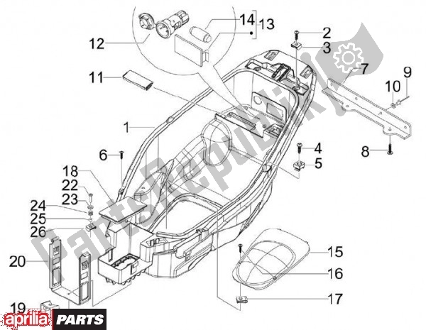 Tutte le parti per il Helmruimte del Aprilia SR MAX 79 300 2011