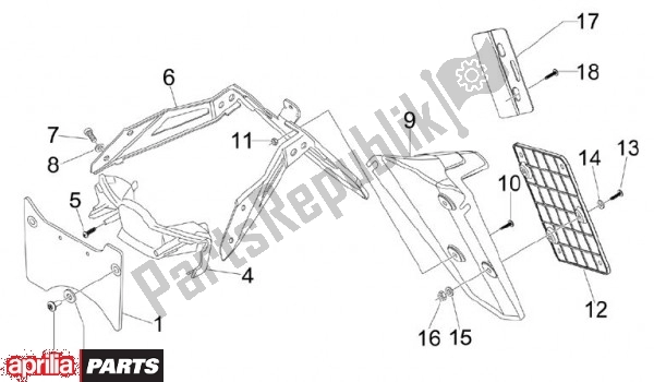 All parts for the Number Plate Holder of the Aprilia SR MAX 79 300 2011