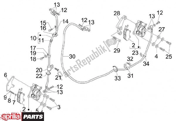 All parts for the Brake System of the Aprilia SR MAX 79 300 2011