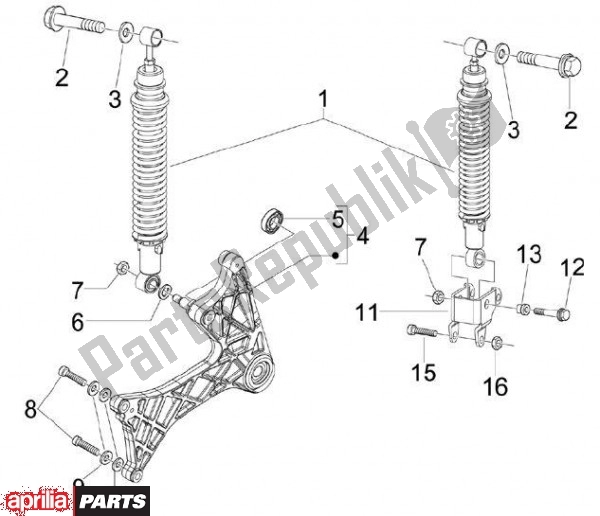 Alle Teile für das Schokdemper Achteraan des Aprilia SR MAX 79 300 2011