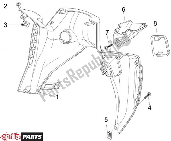 All parts for the Tegenbeschermingsplaat of the Aprilia SR MAX 79 300 2011