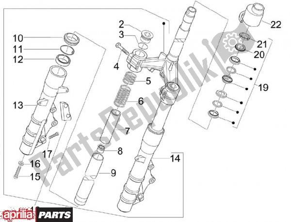 Wszystkie części do Przedni Widelec Aprilia SR MAX 79 300 2011