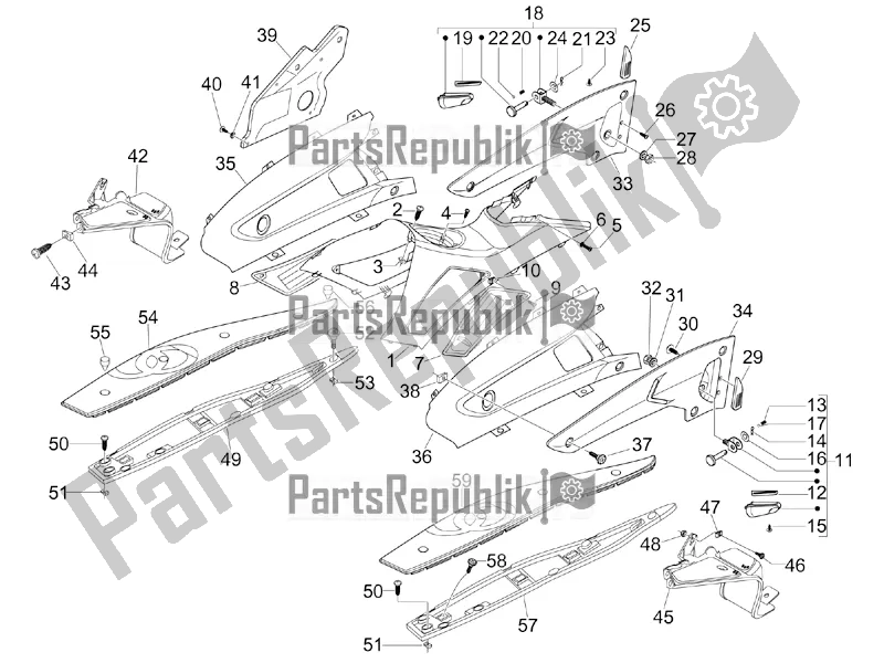 Wszystkie części do ? Rodkowa Os? Ona - Podnó? Ki Aprilia SR MAX 300 2016